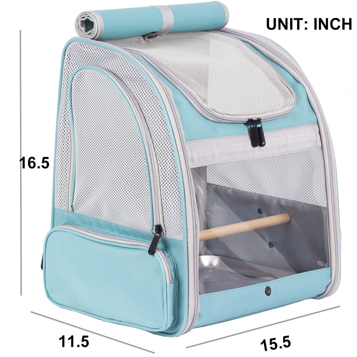 Bird Travel Backpack with Stand Perch - Airline Approved for Hiking & Outdoors