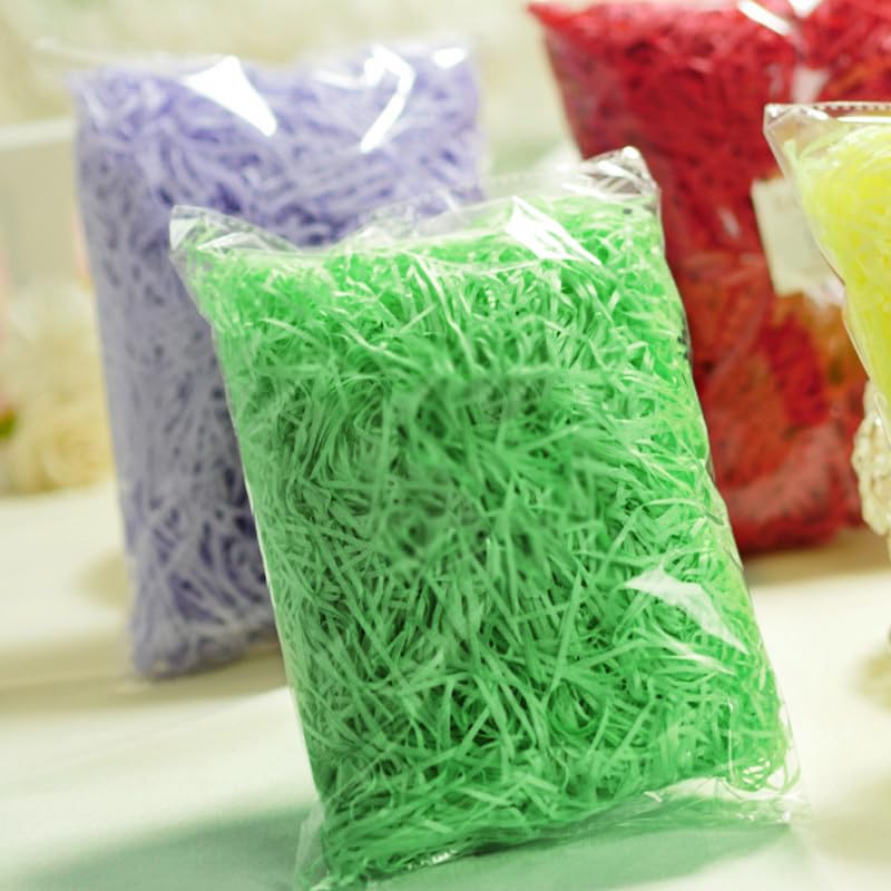 Eco-Friendly Easter Basket Filler - Recyclable Papyrus Grass, Crepe Paper & Shredded Decorations for Party, Egg Hunts & Gift Wrapping (1/2 Pound) - Perfect for Spring Celebrations, DIY Crafts & Festive Home Decor
