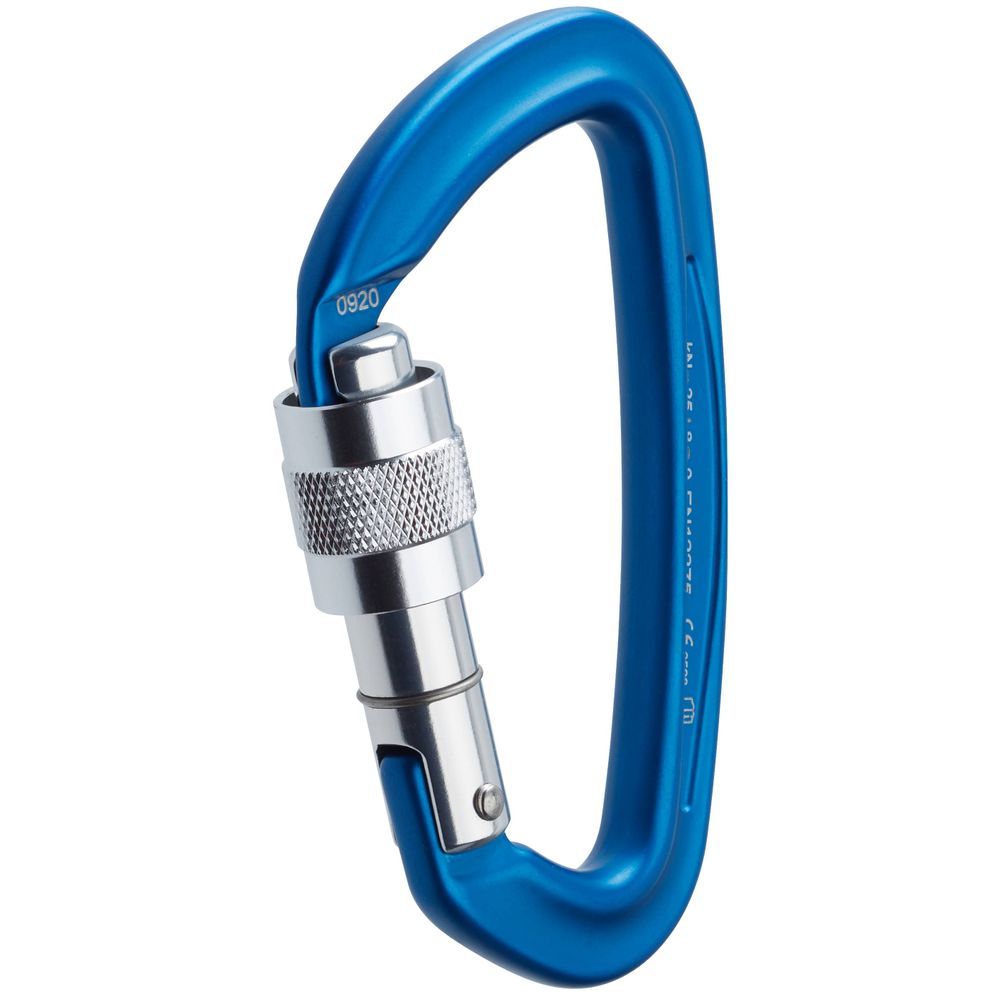 NRS Sliq Screw Lock Carabiner - Heavy Duty Climbing Carabiner with Locking Gate for Rock Climbing, Hiking & Outdoor Gear (Black) - Perfect for Safety Belay, Keychains & Equipment Attachment