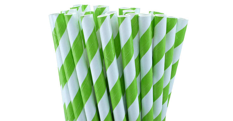 1000 Pack Biodegradable Paper Straws - Green & White Eco-Friendly Drinking Straws for Birthday Parties, Events, Bistro, Bar, Cafe & Takeaway | Bulk Wholesale Compostable Straws for Smoothies, Cocktails & Cold Beverages