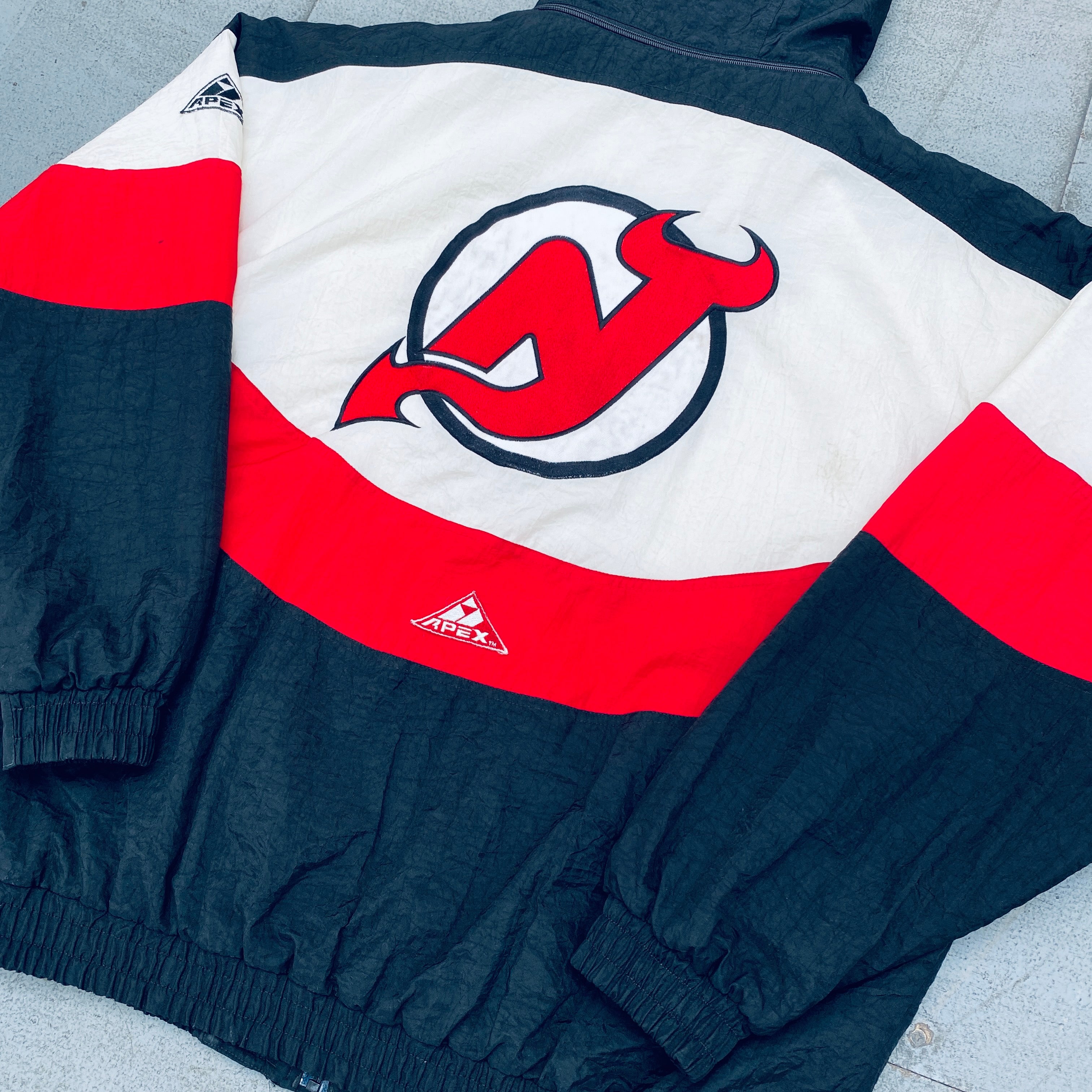 New Jersey Devils 1990s Apex One Wave Full Zip Jacket XL - Vintage NHL Hockey Fan Gear for Game Day & Casual Wear