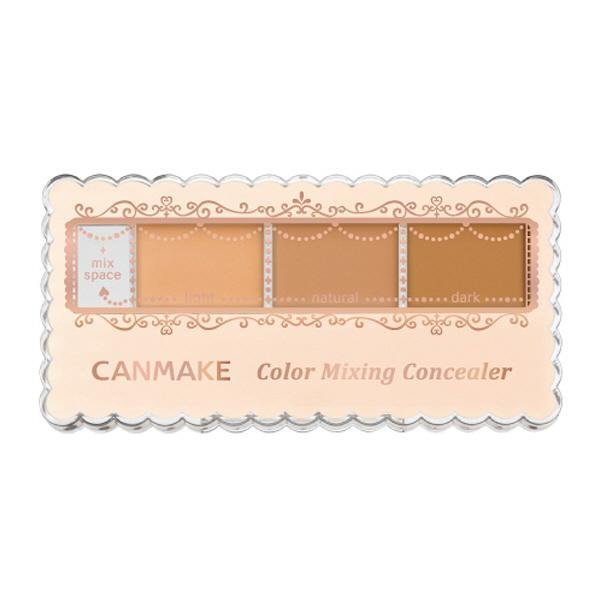 Canmake Color Mixing Concealer Natural Beige SPF50 PA++++ 3.9g - Full Coverage Liquid Concealer for Dark Circles, Blemishes & Acne - Perfect for Everyday Makeup & On-The-Go Touch Ups