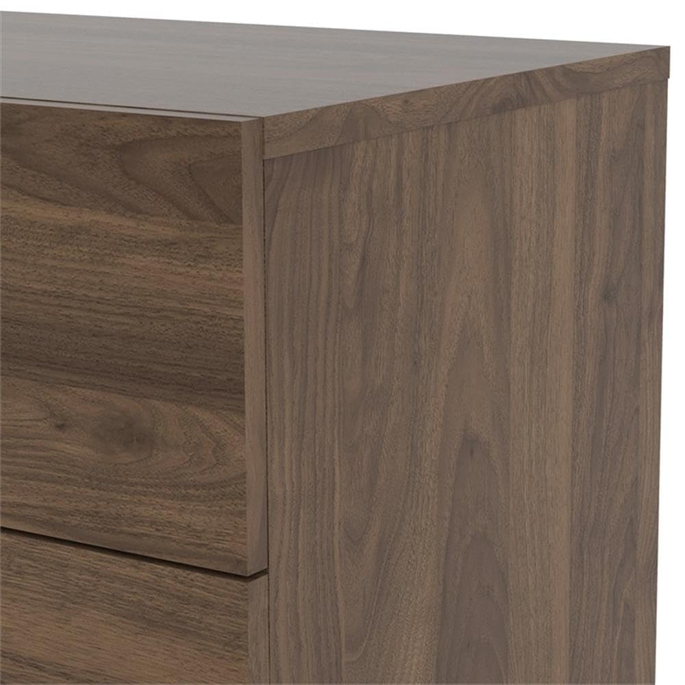 Pemberly Row 8-Drawer Double Dresser in Walnut - Solid Wood Bedroom Furniture for Storage & Organization | Perfect for Master Bedroom, Guest Room & Nursery