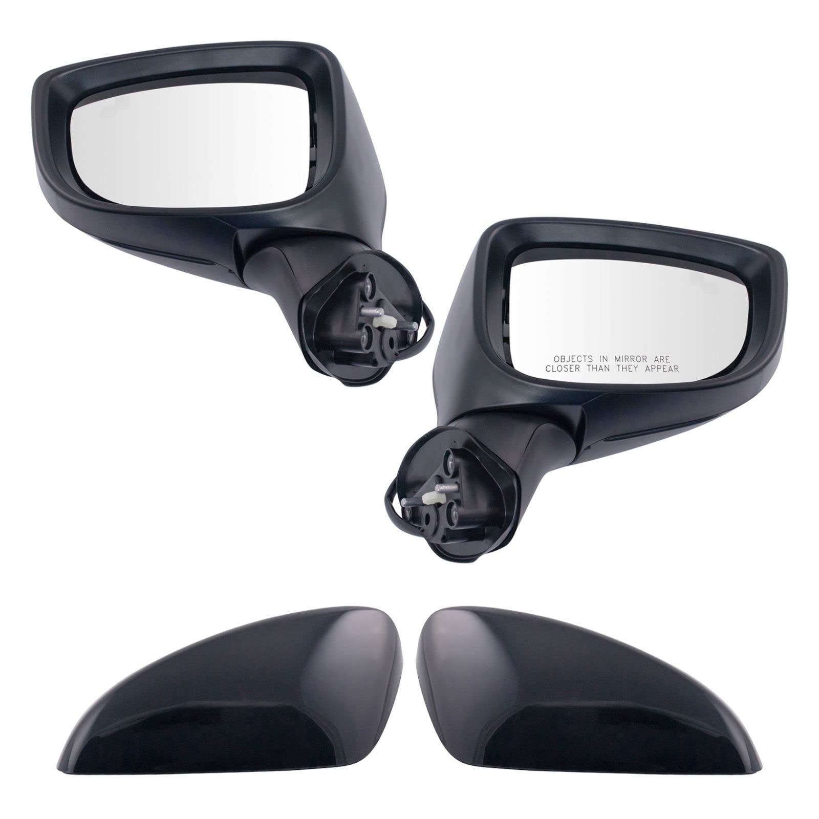 2014-2016 Mazda 3 Side Mirror Set - Driver & Passenger Side Replacement Mirrors (Non-Heated, No Housing, Turn Signal & Blind Spot Indicator) - Compatible with MA1320192 & MA1321192 - Perfect for Daily Commuting and Safe Lane Changing