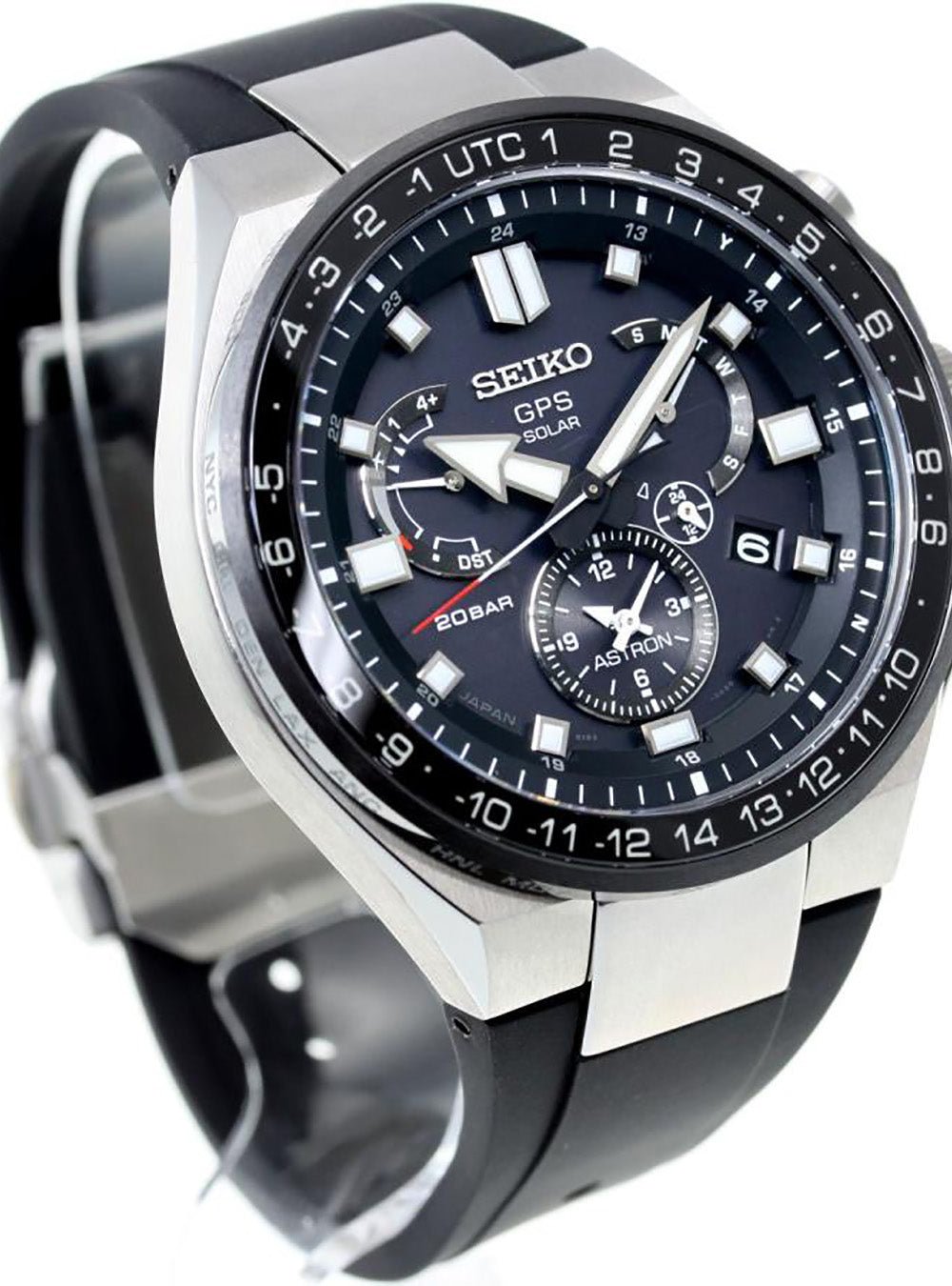 SEIKO ASTRON GPS Solar Men's Watch SBXB169 - Japanese Made Stainless Steel Sports Chronograph with GPS Sync & Solar Power - Perfect for Business, Travel & Outdoor Adventures