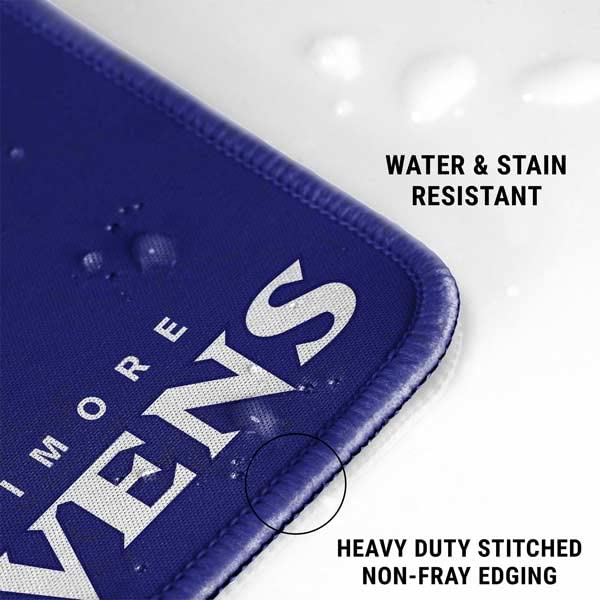 Skinit Extra Large Gaming Mouse Pad - Officially Licensed NFL Baltimore Ravens Distressed Design with Stitched Edges, Waterproof, Non-Slip Rubber Base - Perfect Desk Mat for Keyboard & Mouse | Ideal for Gaming, Office Work & Computer Setup