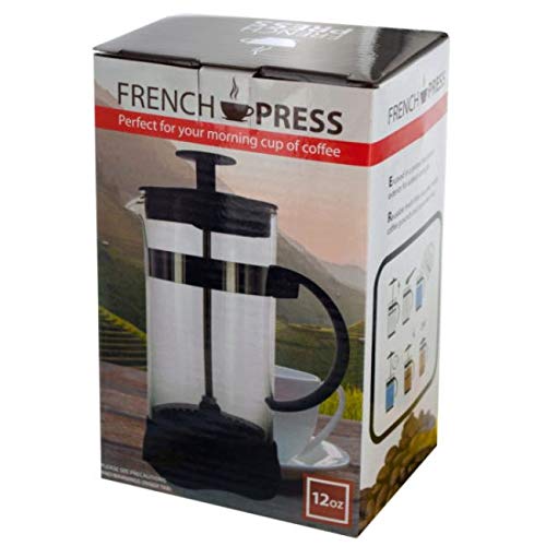 4-Pack Black & White French Press Coffee Maker 6.25