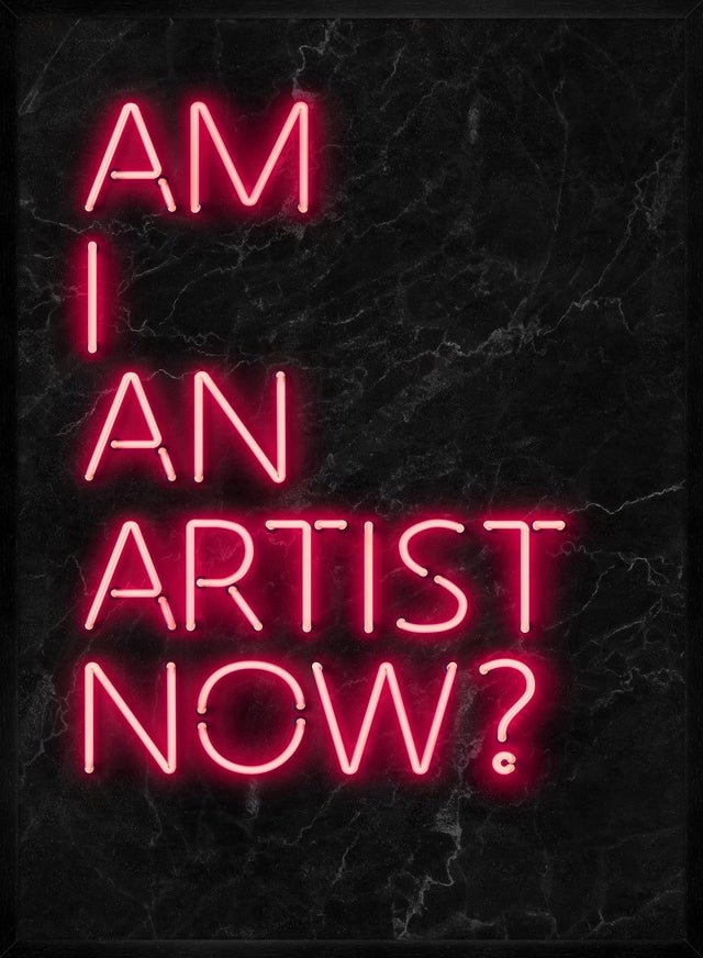 Am I An Artist Neon Print - Vibrant Wall Art for Home & Office Decor - Perfect for Bedrooms, Living Rooms & Creative Spaces