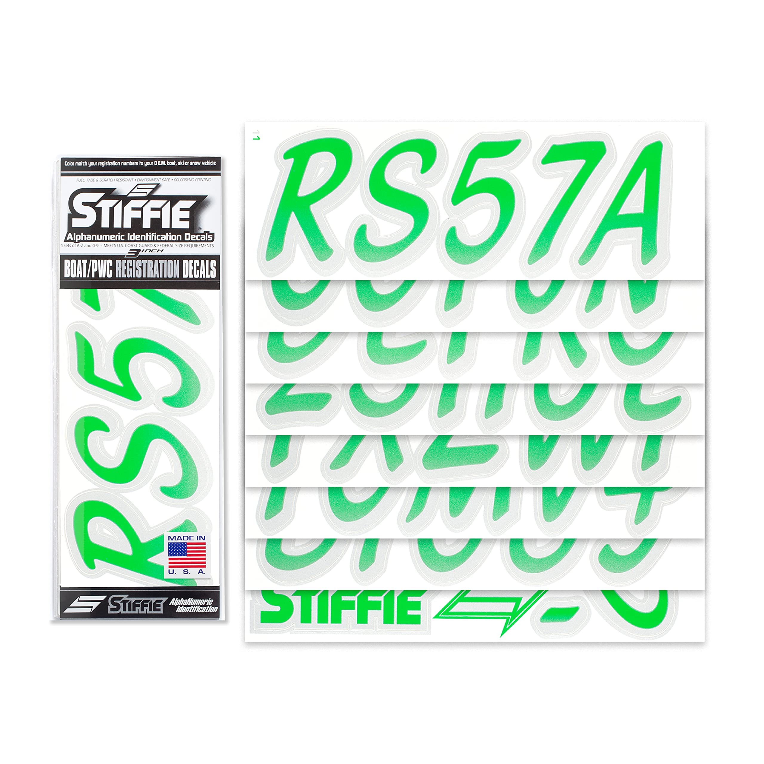 STIFFIE Whipline Electric Green/Silver 3