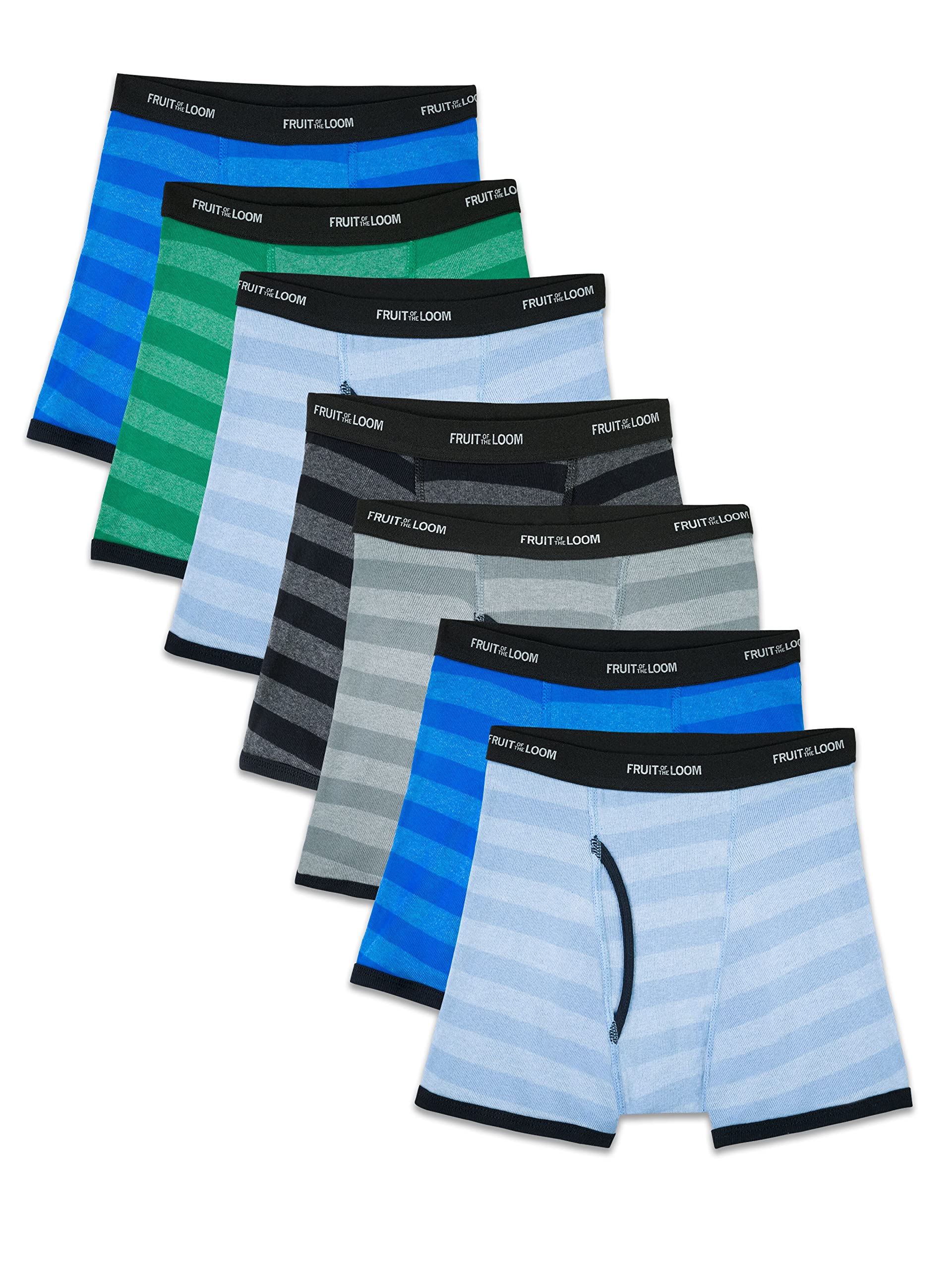 Fruit of the Loom Boys' Boxer Briefs - Soft Cotton Underwear for Kids, Comfortable & Breathable, Multipack - Perfect for School, Sports & Everyday Wear