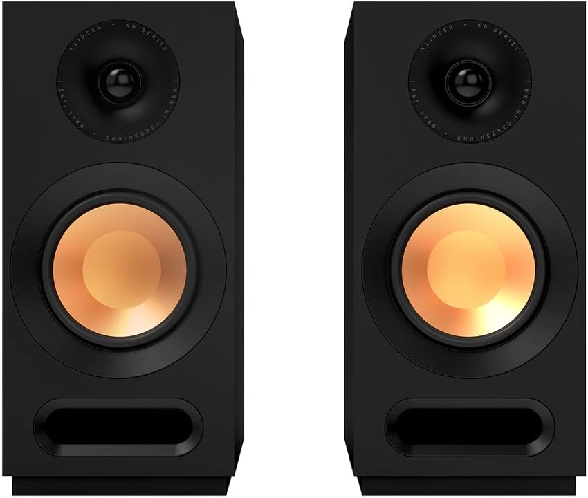 Klipsch KD-51M 160W Bookshelf Speakers (Pair) - High-Performance Passive Speakers for Home Theater, Music & Gaming - Premium Sound Quality for Living Room, Office & Studio Use