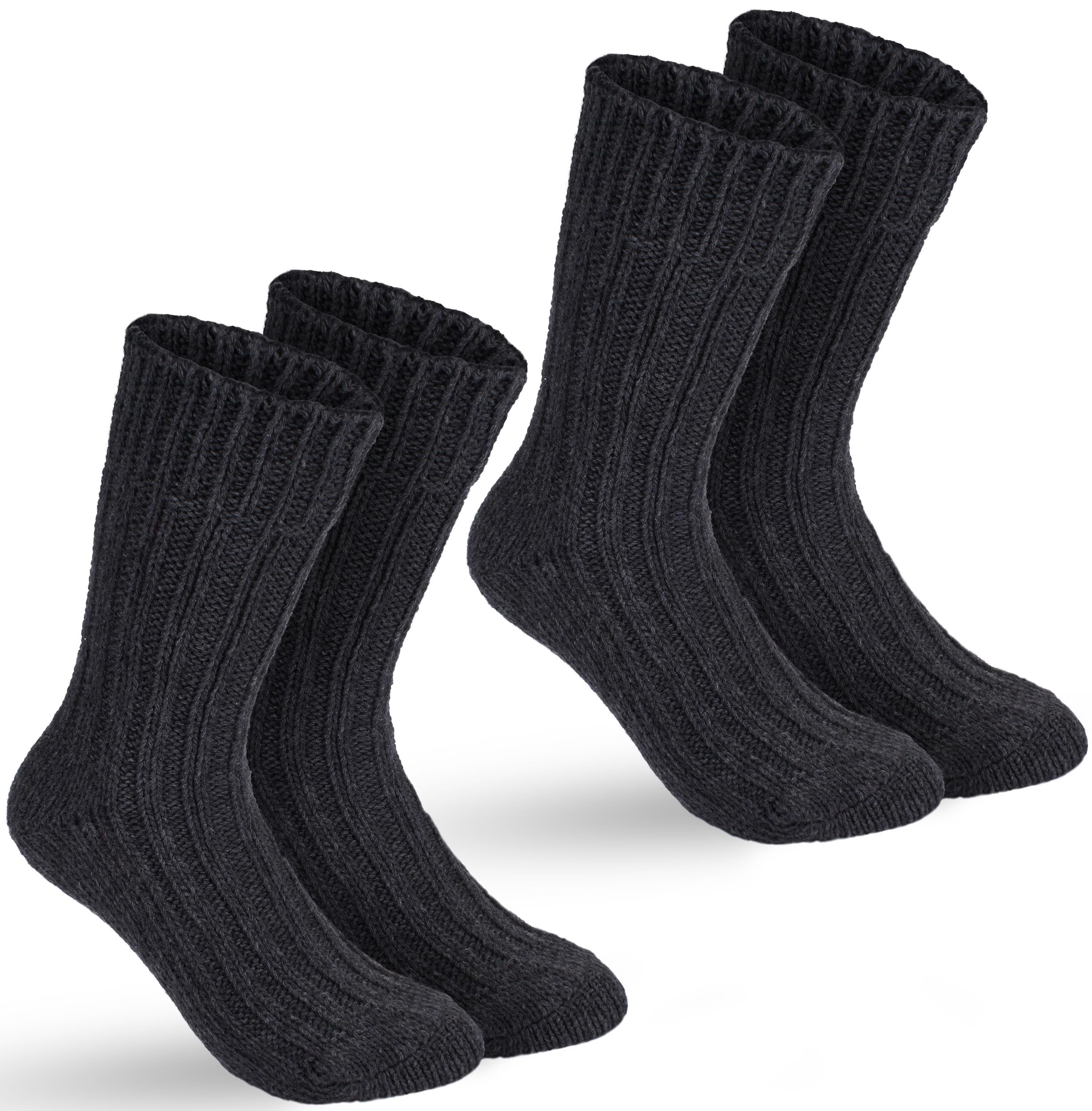 2 Pairs Unisex Alpaca Wool Socks - Ultra Warm Thick Winter Socks for Men & Women - 100% Premium Alpaca Thermal Boot Socks - Perfect for Hiking, Skiing & Cold Weather Activities