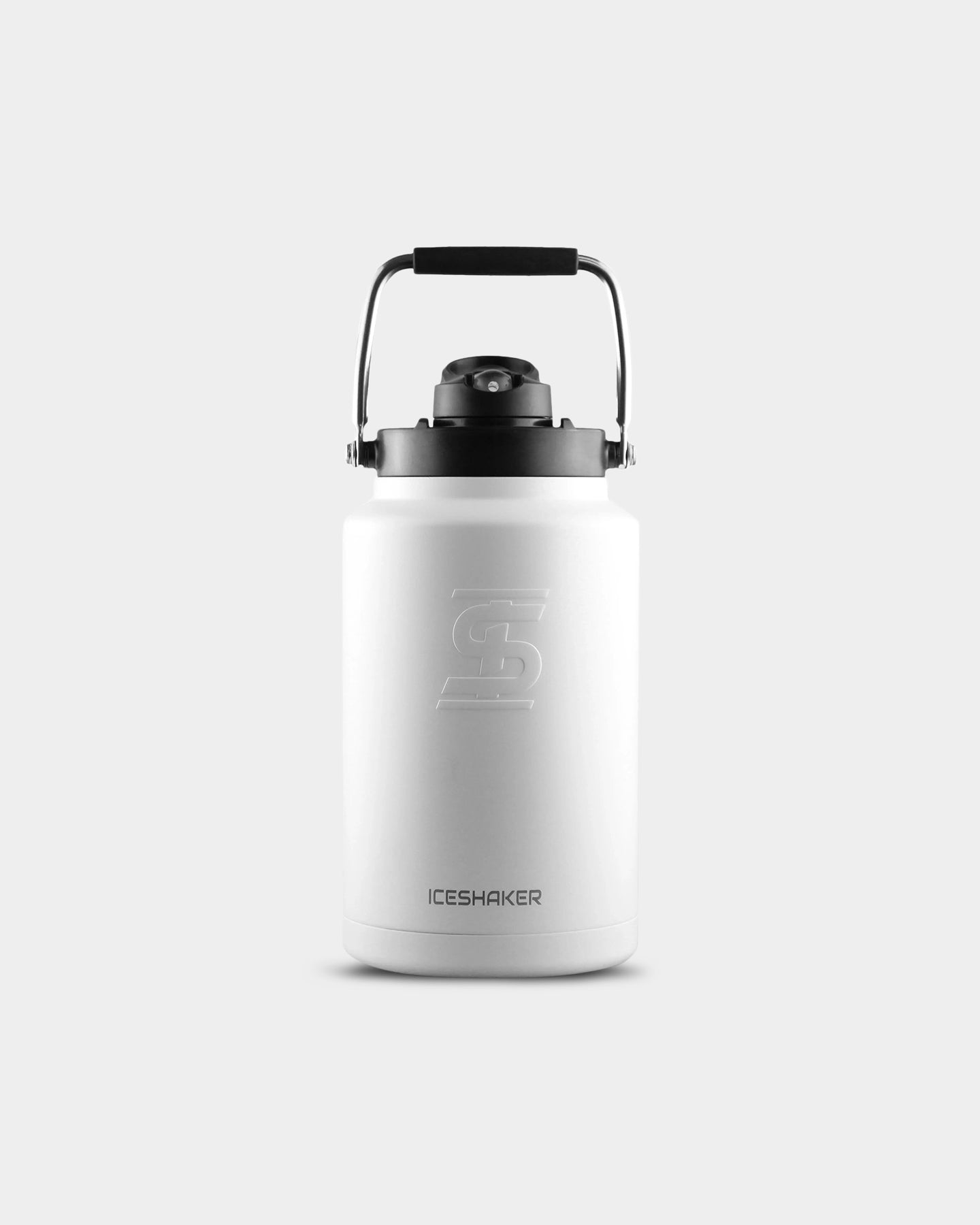 1 Gallon (128oz) Ice Shaker Water Bottle - Leakproof & Insulated Stainless Steel Jug for Gym, Workouts, and Outdoor Activities - Keeps Drinks Cold for 24 Hours