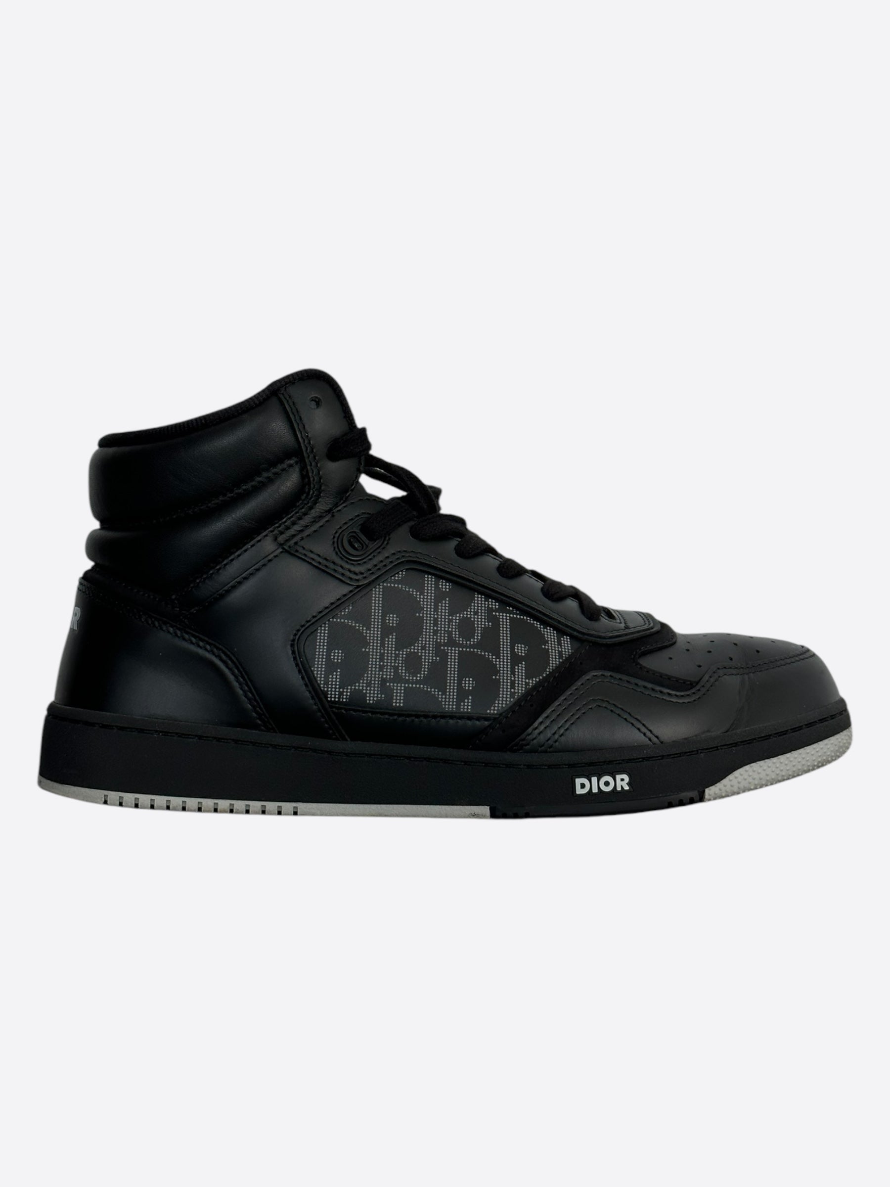 Dior Black Oblique B27 High Top Sneakers for Men - Luxury Designer Fashion Shoes for Casual & Streetwear Outfits
