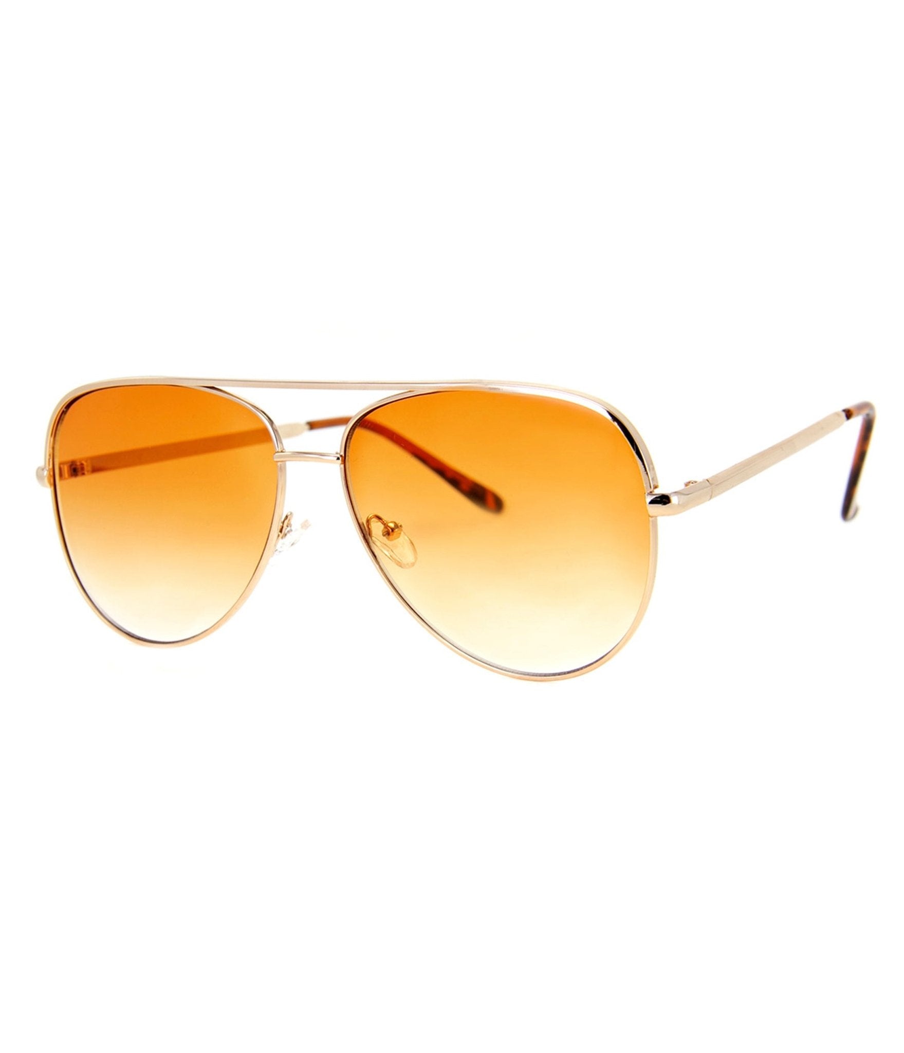 Gold Ramblers Aviator Sunglasses for Men & Women - Classic Retro Polarized UV Protection Pilot Shades - Perfect for Driving, Travel & Outdoor Activities