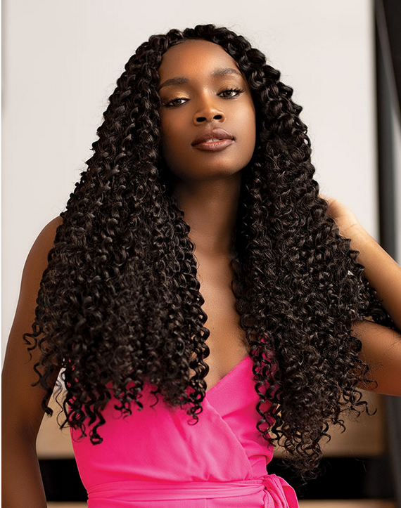JANET COLLECTION ESSENTIALS WATER WAVE 14 Inch Human Hair Wigs for Black Women - Natural Looking Curly Lace Front Wigs for Daily Wear & Special Occasions