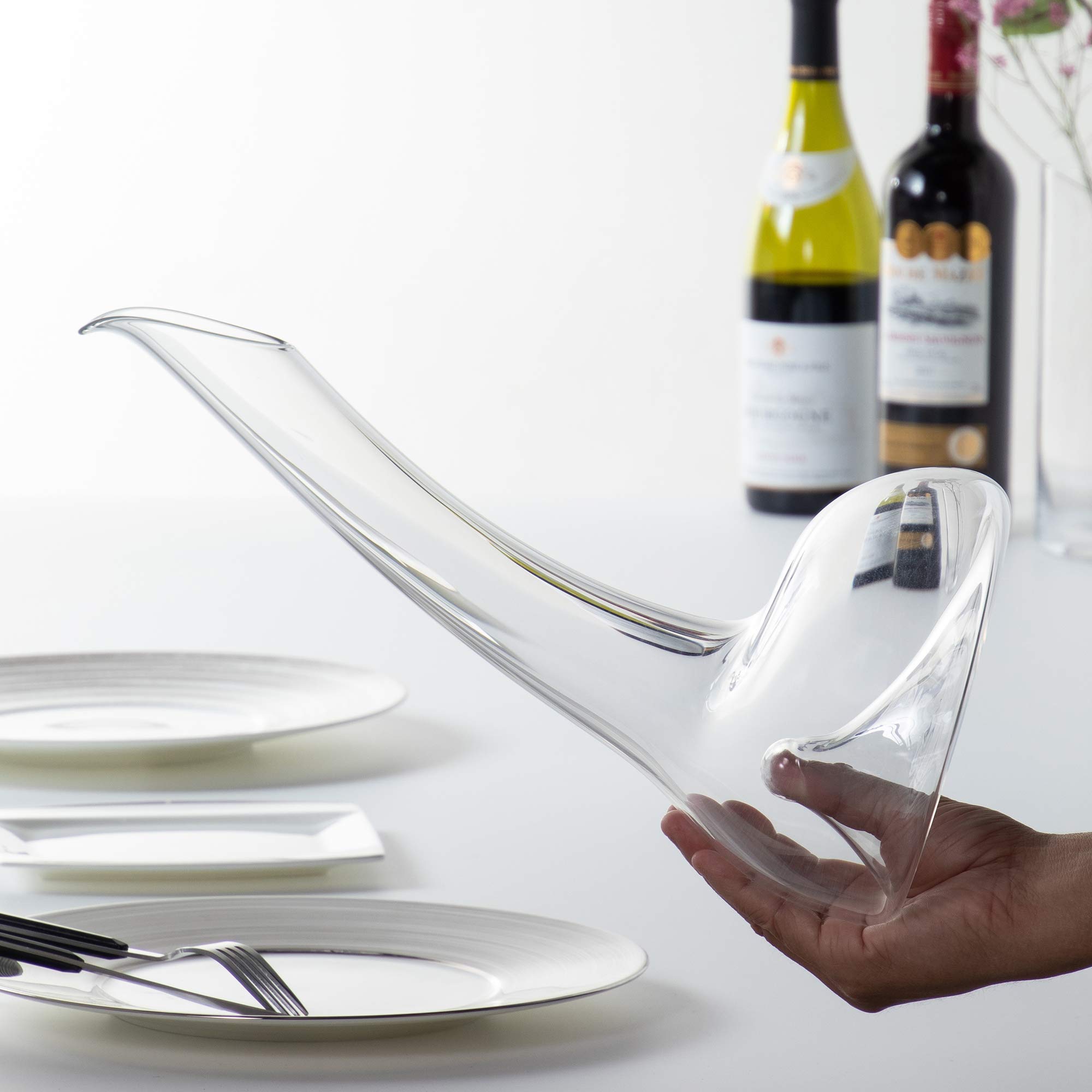 Riedel 2011/01 Crystal Flirt Decanter - Premium Clear Glass Wine Decanter for Red & White Wines - Perfect for Dinner Parties, Wine Tasting & Gift Giving