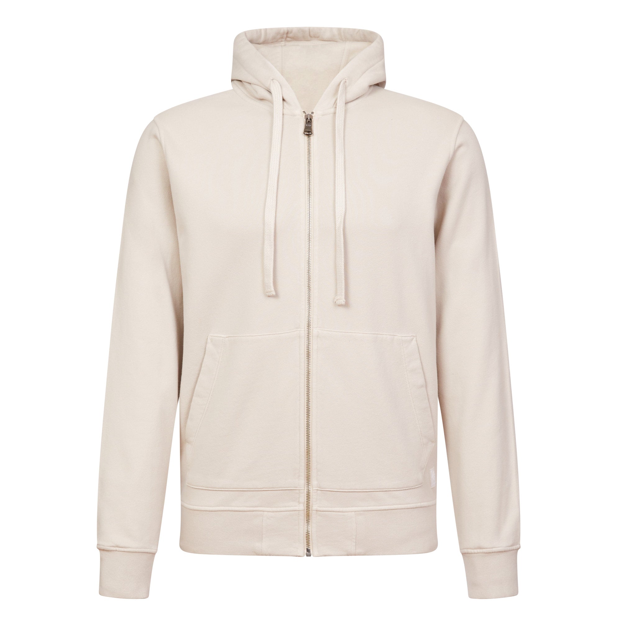 FRADI Cotton Fleece Hooded Zip Jacket for Men & Women - Soft Warm Winter Pullover with Pockets - Perfect for Outdoor Activities, Hiking, and Casual Wear (Beige)