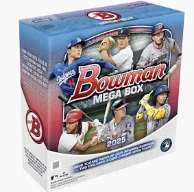 2025 Bowman Baseball Mega Box - 24 Packs, 288 Cards - Collectible Trading Cards for Kids & Adults - Perfect for Gifts, Trading, and Fantasy Baseball Leagues