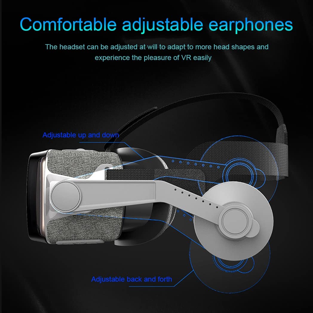 3D VR Headset with Bluetooth Controller - Compatible with iPhone 13 Pro Max/13 Pro/13/12/11, Samsung Galaxy S21, Huawei & Xiaomi Series - Immersive Virtual Reality Gaming & Movie Experience (Color: A, Size: iOS)