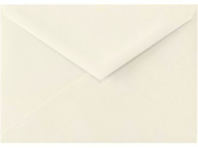Premium 5 1/2 BAR Linen Envelopes - 80 lb. Natural Off-White, Printable Pointed Flap Wedding Invitation Envelopes (4 3/8