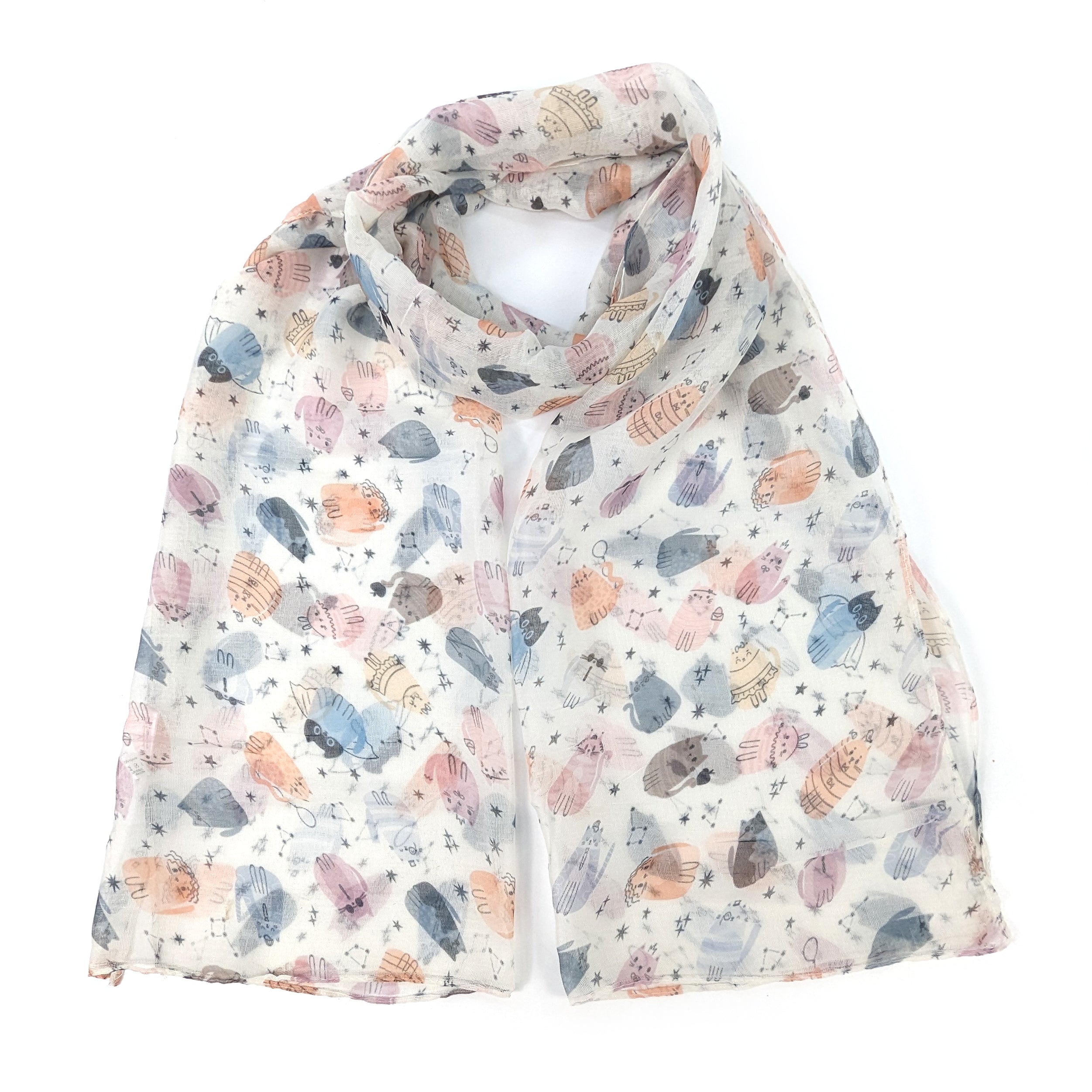 Creative Cat Scarf (50x180cm) - Soft & Stylish Feline-Themed Fashion Accessory for Cat Lovers - Perfect for Winter, Cosplay, and Gift Giving