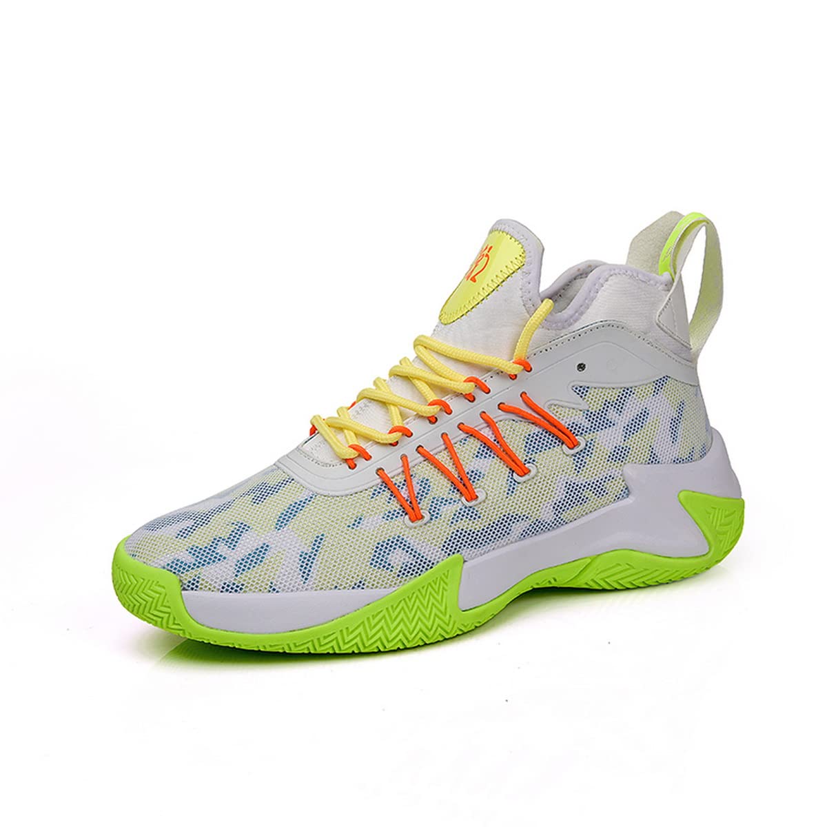 **Men's High-Top Basketball Shoes - Non-Slip Indoor & Outdoor Sneakers for Teens & Adults - Perfect for Court, Gym, and Street Wear**