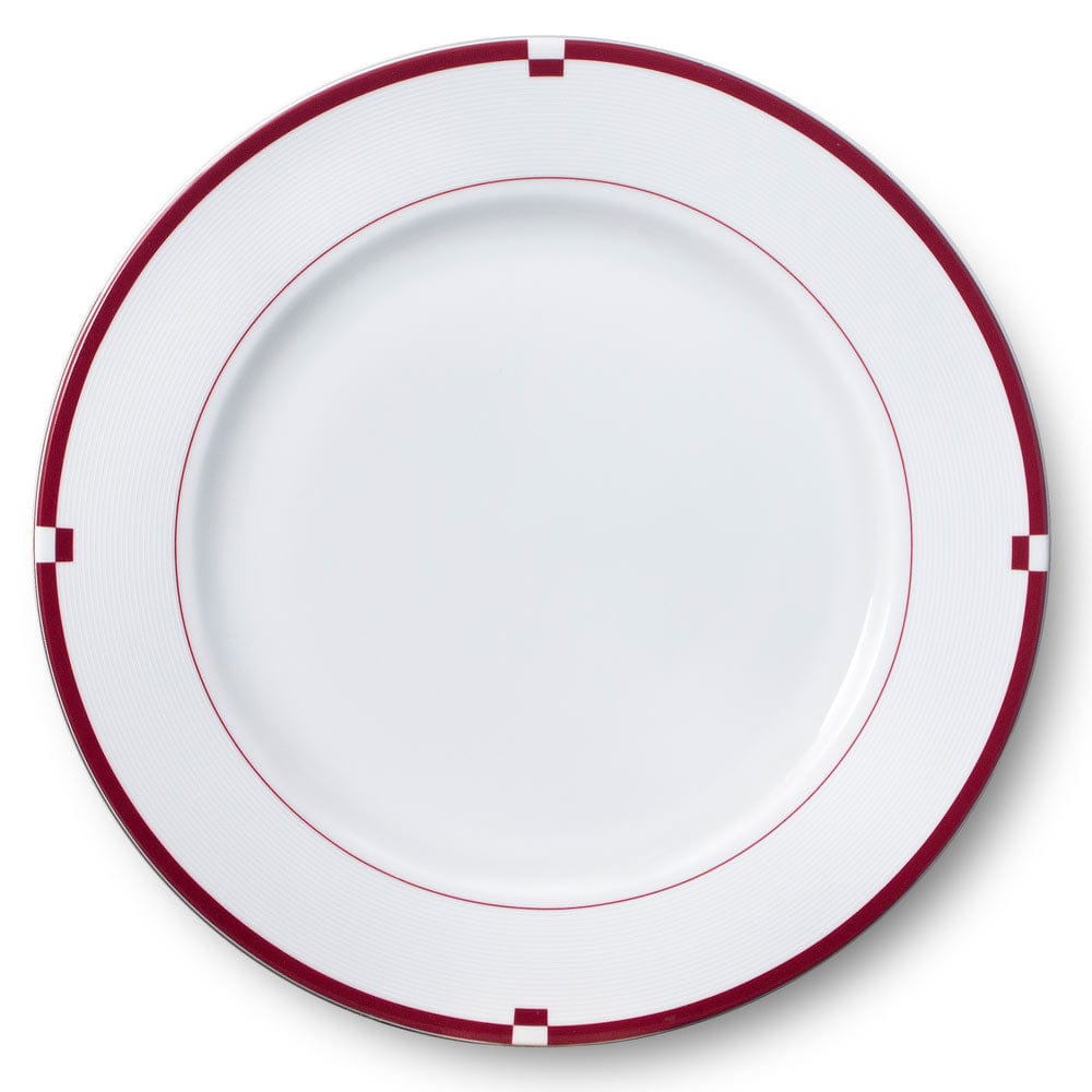 Jet Set Red Set of 4 Dinner Plates - Elegant Ceramic Plates for Fine Dining, Dinner Parties & Home Decor | Durable & Stylish Tableware for Restaurants, Weddings & Everyday Use