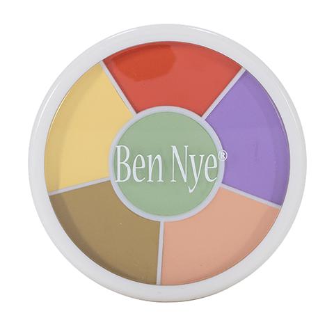 Ben Nye Corrector Wheel - 6 Color Professional Makeup Concealer Palette (CTRW 100) for Stage, Film & Special Effects Makeup Artists
