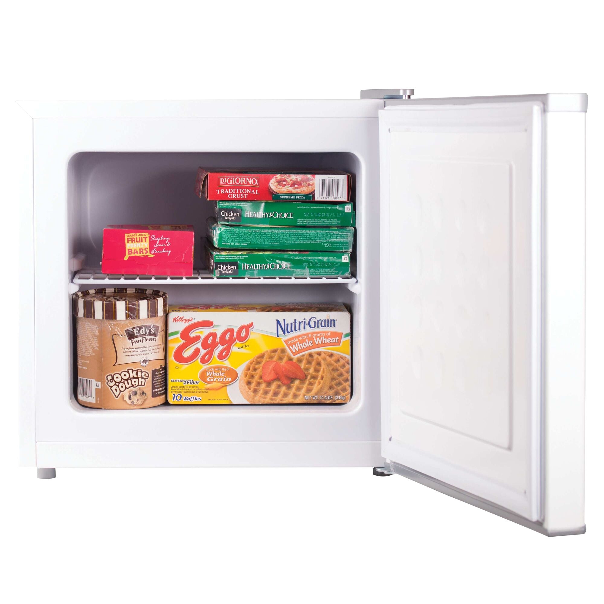1.2 Cu. Ft. Compact Upright Freezer - Energy Efficient Small Deep Freezer for Home, Garage, or Office - Perfect for Storing Frozen Foods, Ice Cream, and Meal Prep