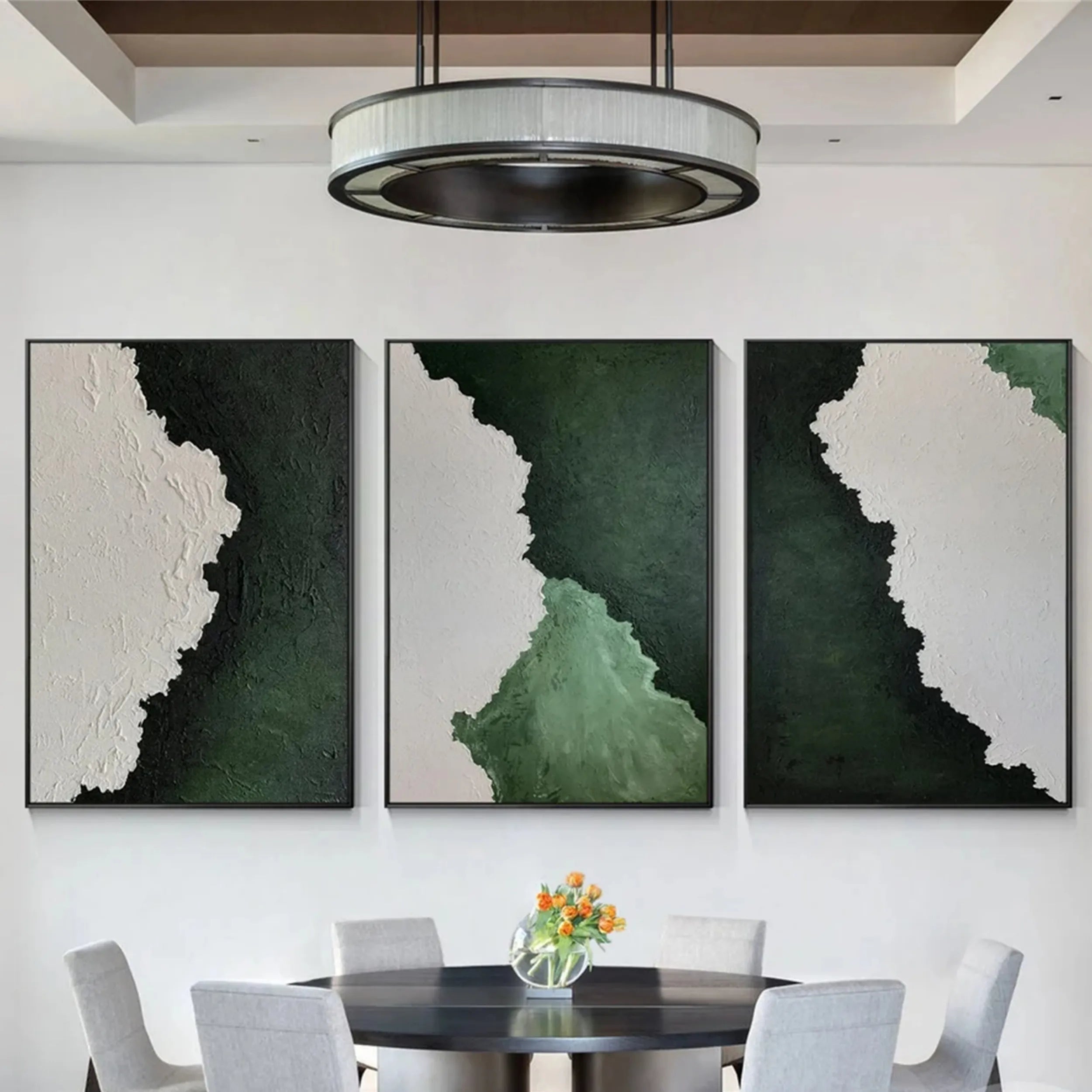Ocean and Sky Painting Set of 3 - Coastal Wall Art for Living Room, Bedroom & Office Decor | #OS148 | Beach Themed Canvas Prints for Home Decoration