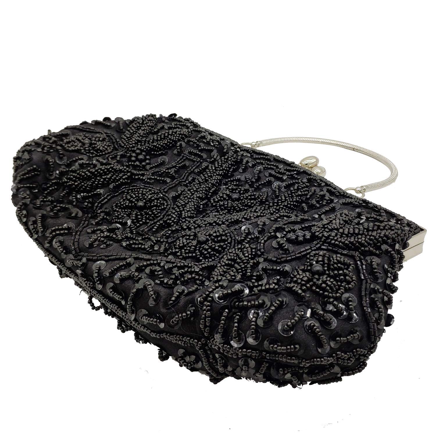 Elegant Sequin Beaded Evening Handbags for Women - Vintage Wedding Clutch Purse | Perfect for Prom, Gala, Cocktail Party & Special Occasions