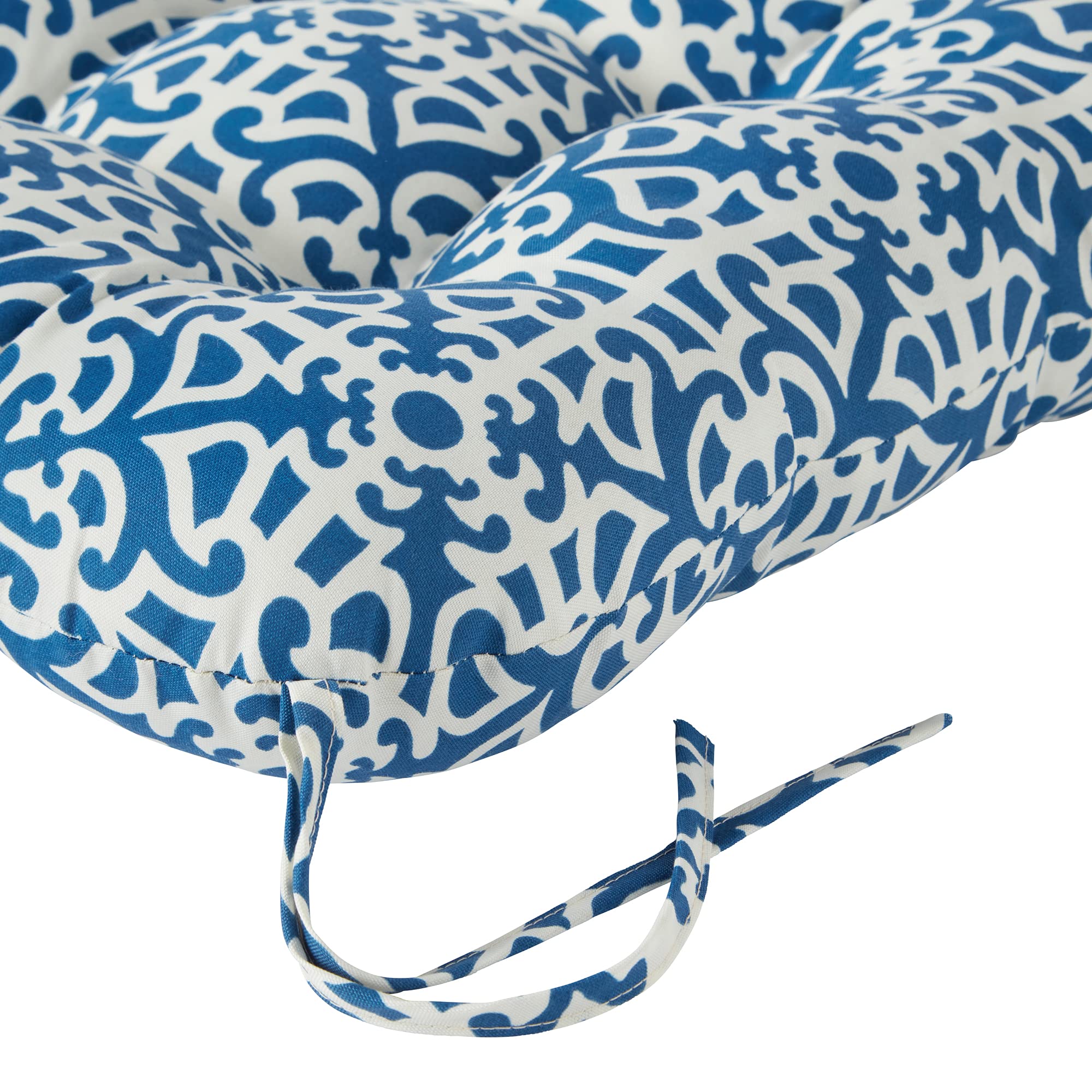Premium Outdoor Chair Cushions Set of 2 - South Pine Porch Seat & Back Cushions in Indigo Lattice Pattern - Waterproof & UV Resistant for Patio, Deck, Garden Furniture - Perfect for Relaxing Outdoors