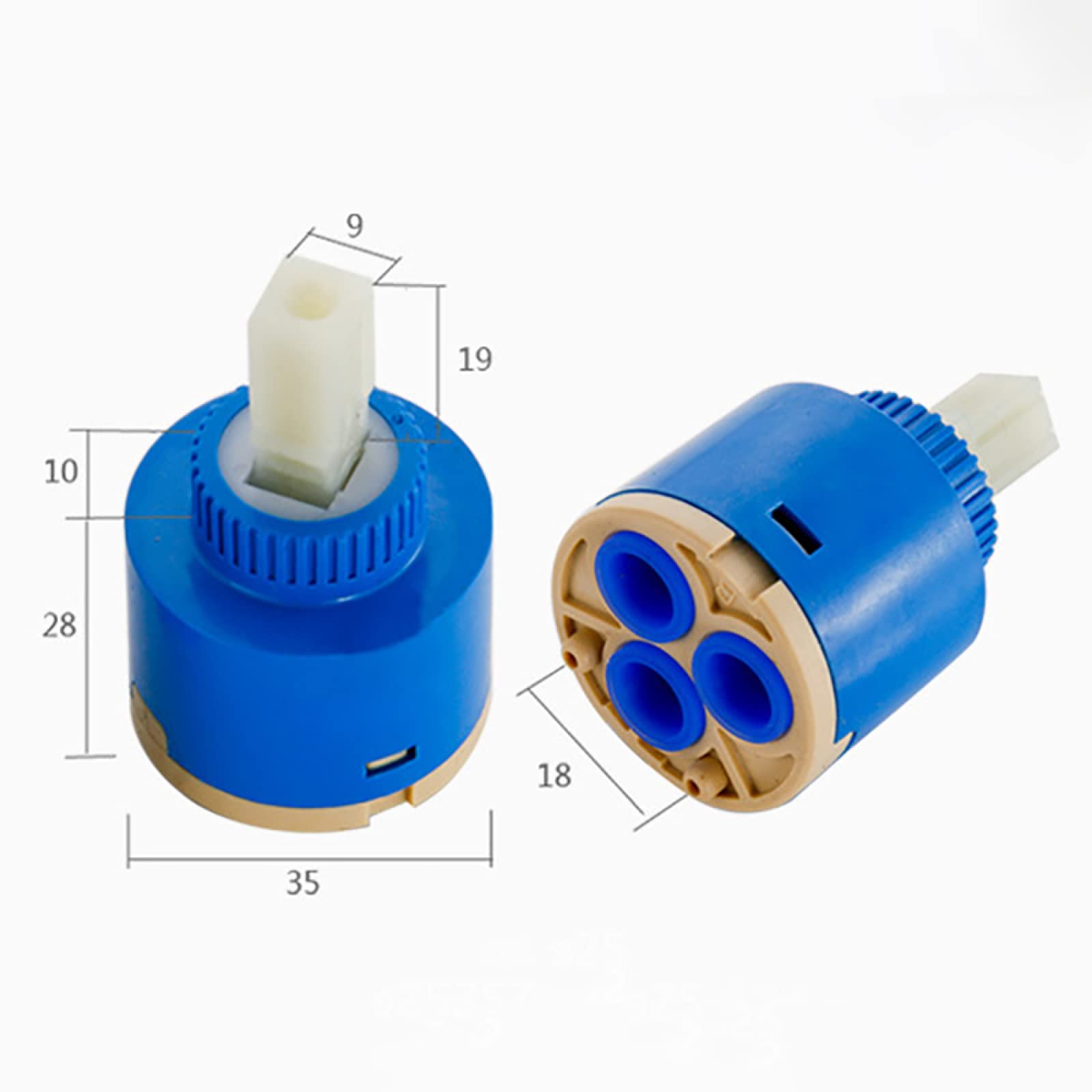 35mm/40mm Ceramic Tap Cartridge - Single Lever Ceramic Disk Replacement for Bathroom & Kitchen Mixer Taps - Durable Water Control Valve for Smooth Temperature Adjustment (Ideal for Home Renovation & Plumbing Repairs)