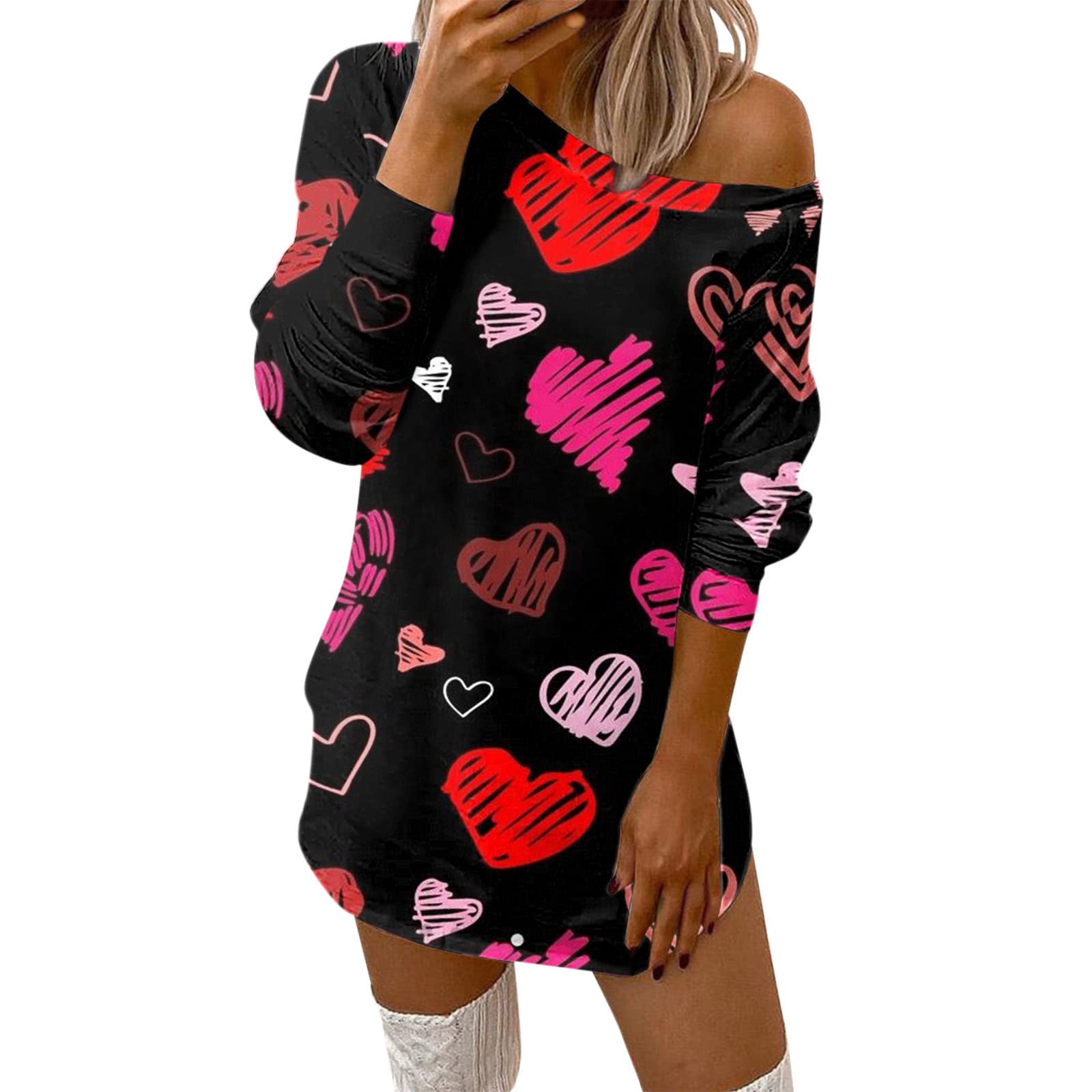 2022 Women's Summer Dresses - Casual Off-The-Shoulder Printed Dress for Women | Comfortable & Fashionable | Perfect for Beach Vacation, Date Night & Summer Parties