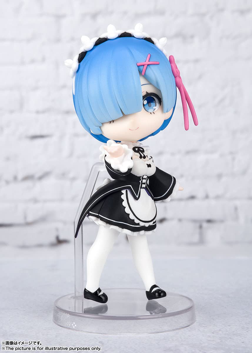 TAMASHII NATIONS Re:Zero Starting Life in Another World 2nd Season REM Bandai Spirits Figuarts Mini Anime Figure - Collectible Gift for Fans, Home & Office Display