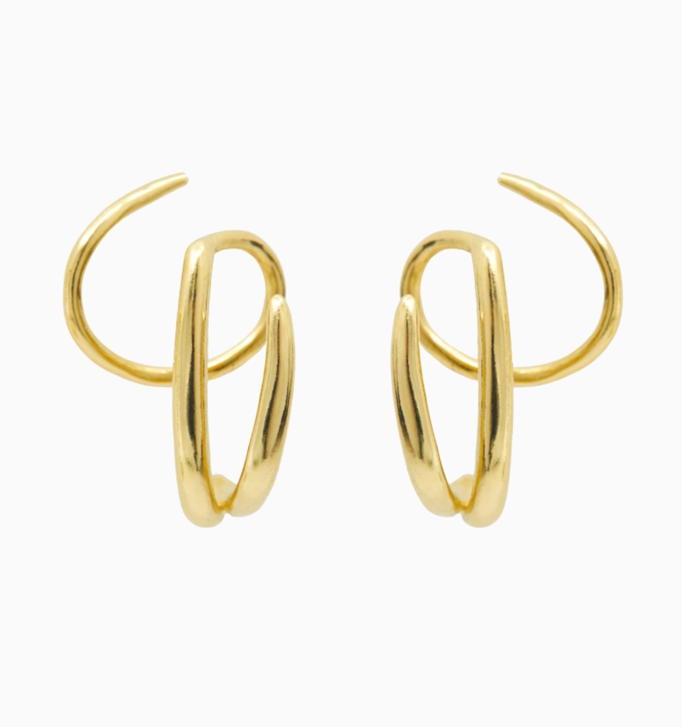 Triple Twist Hoops Illusion Earrings - Trendy Dangle Drop Earrings for Women | Perfect for Parties, Weddings & Everyday Wear