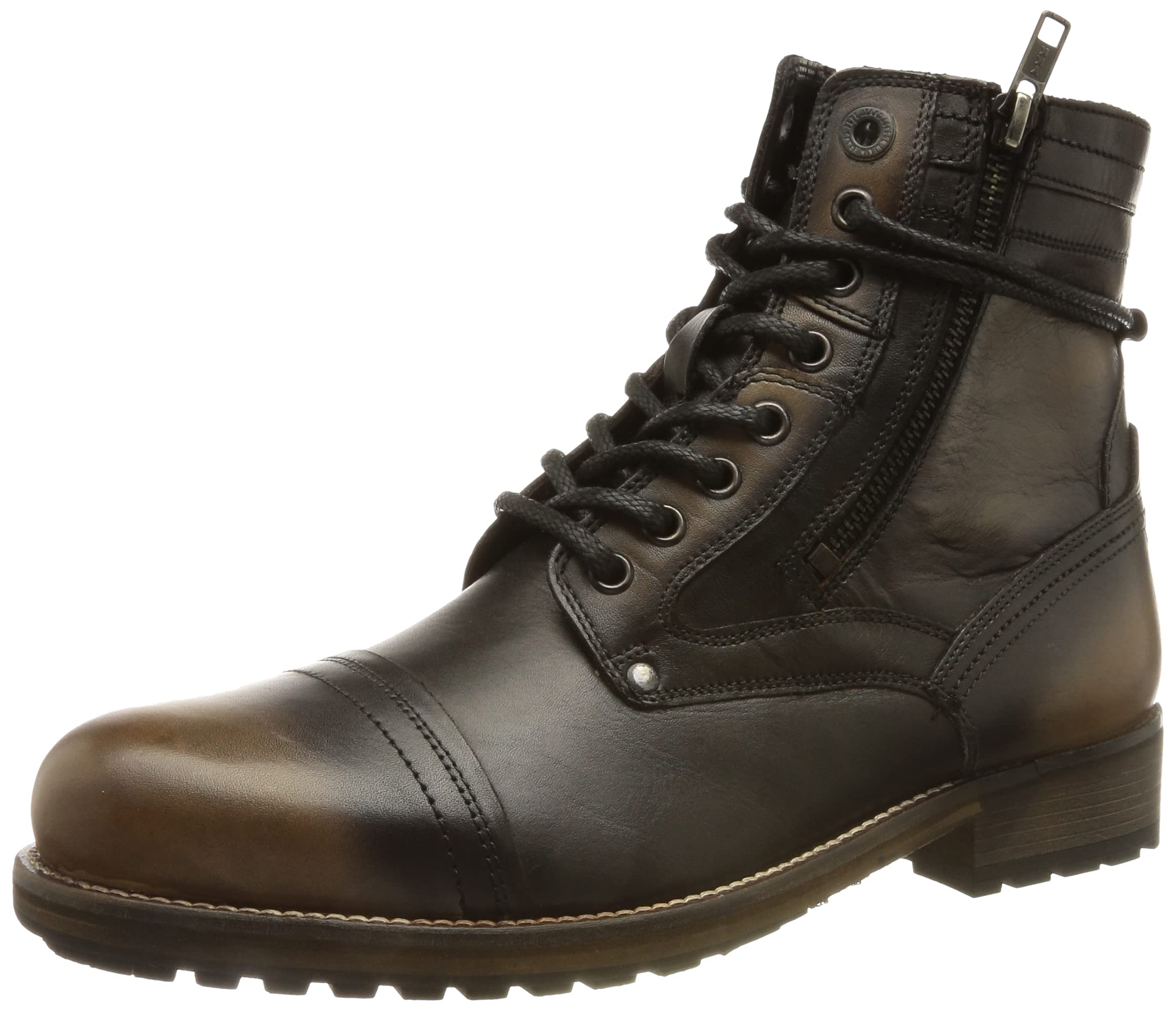 Pepe Jeans Men's Combat Boots - Stylish & Durable Leather Military Boots for Men | Perfect for Outdoor, Work & Casual Wear