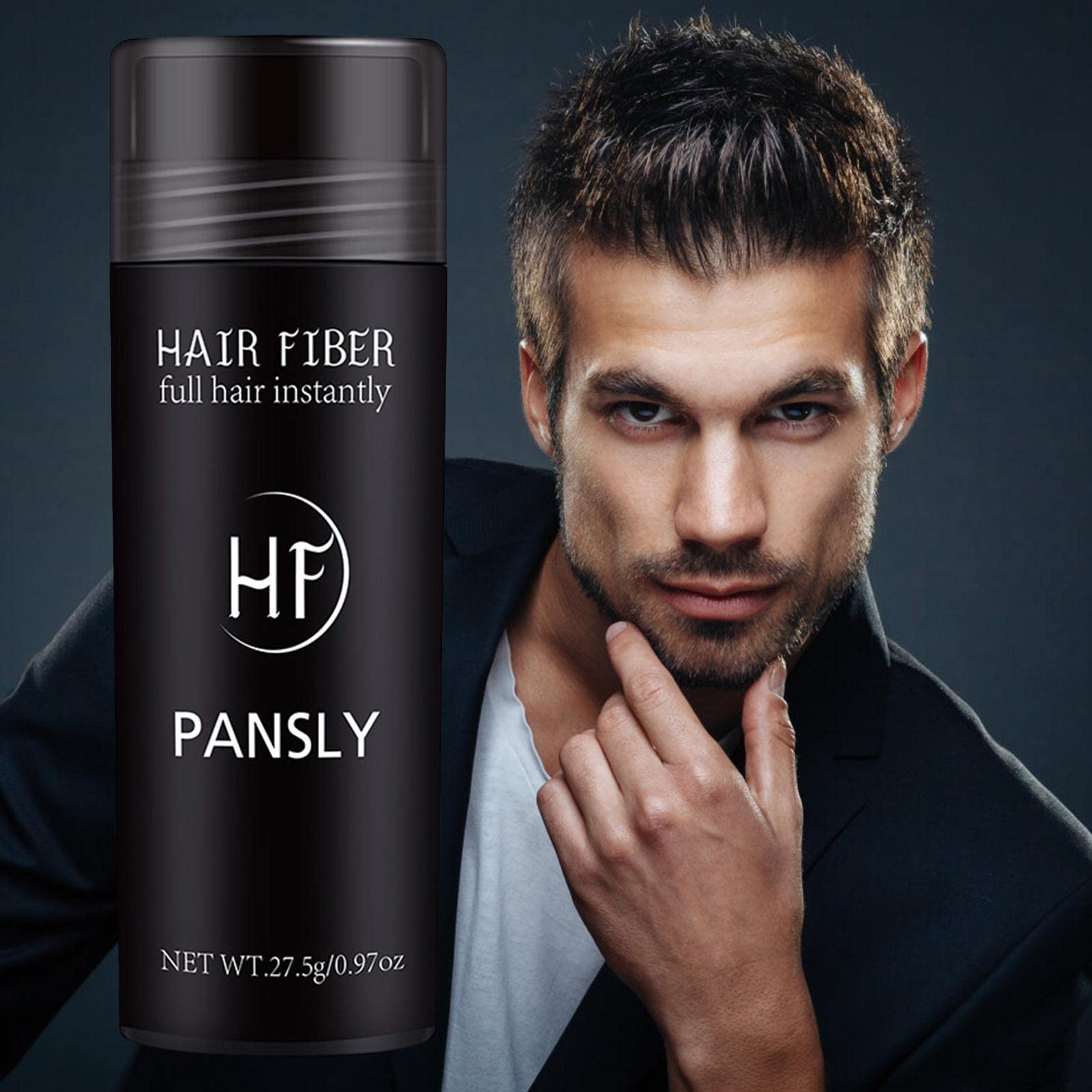 Hair Building Fibers for Men & Women - 2 Pack Black Hair Fibers Powder, Natural-Looking Hair Loss Concealer for Thinning Hair & Bald Spots - Instant Volume Boost for Everyday Styling & Confidence