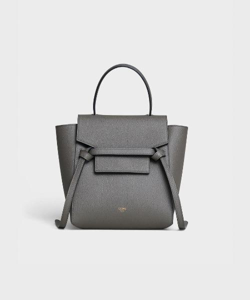 Celine Nano Belt Bag in Grained Calfskin Grey | Premium Leather Crossbody Bag for Women | Perfect for Work, Travel & Everyday Use