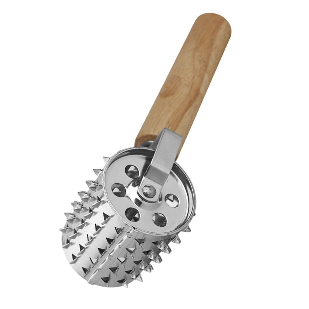 Premium Wooden Handle Meat Tenderizer - Heavy Duty Metal Needle Steak Pounder for Beef, Pork & Chicken | Perfect for Home Cooking, BBQ & Restaurant Use
