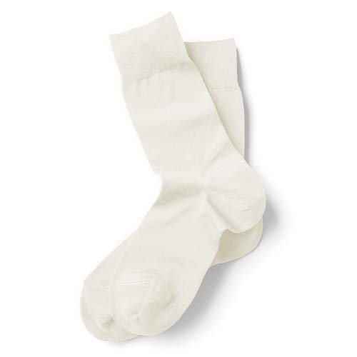 Men's Cotton Dress Socks - Soft & Breathable Ivory Formal Socks for Business, Office & Wedding Attire