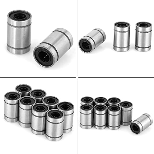 LM6UU 6mm Linear Ball Bearings - 8 Pack for 3D Printer & CNC Machines - Smooth Linear Motion Guide Rails - Perfect for DIY Robotics, Laser Cutters, and Automation Projects