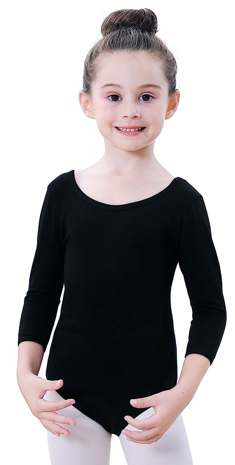 Soudittur Girls Long Sleeve Ballet Leotard - Toddler Dance Bodysuit for Ballet, Gymnastics & Performance (Ages 2-5)