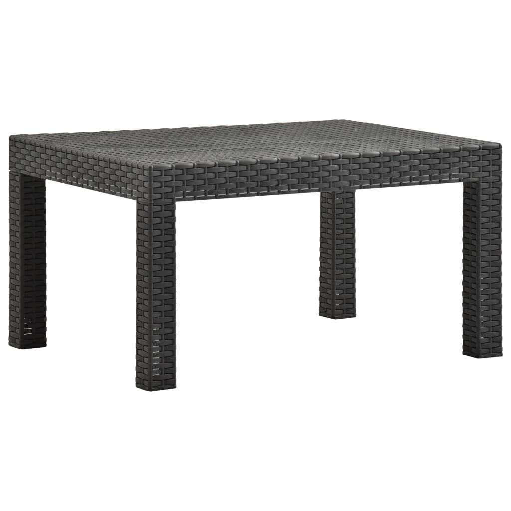 FAMIROSA 2-Piece Outdoor Patio Lounge Set with Comfortable Cushions - Durable PP Wicker in Anthracite Gray - Perfect for Backyard, Poolside, and Garden Relaxation