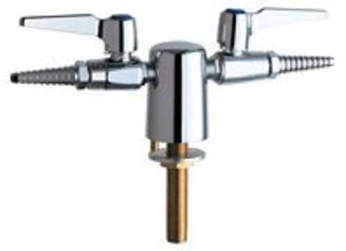 Chicago Faucets 981-VR909CAGCP Commercial-Grade Turret with Two Ball Valves - Durable Plumbing Fixture for Restaurant, Bar & Commercial Kitchen Use