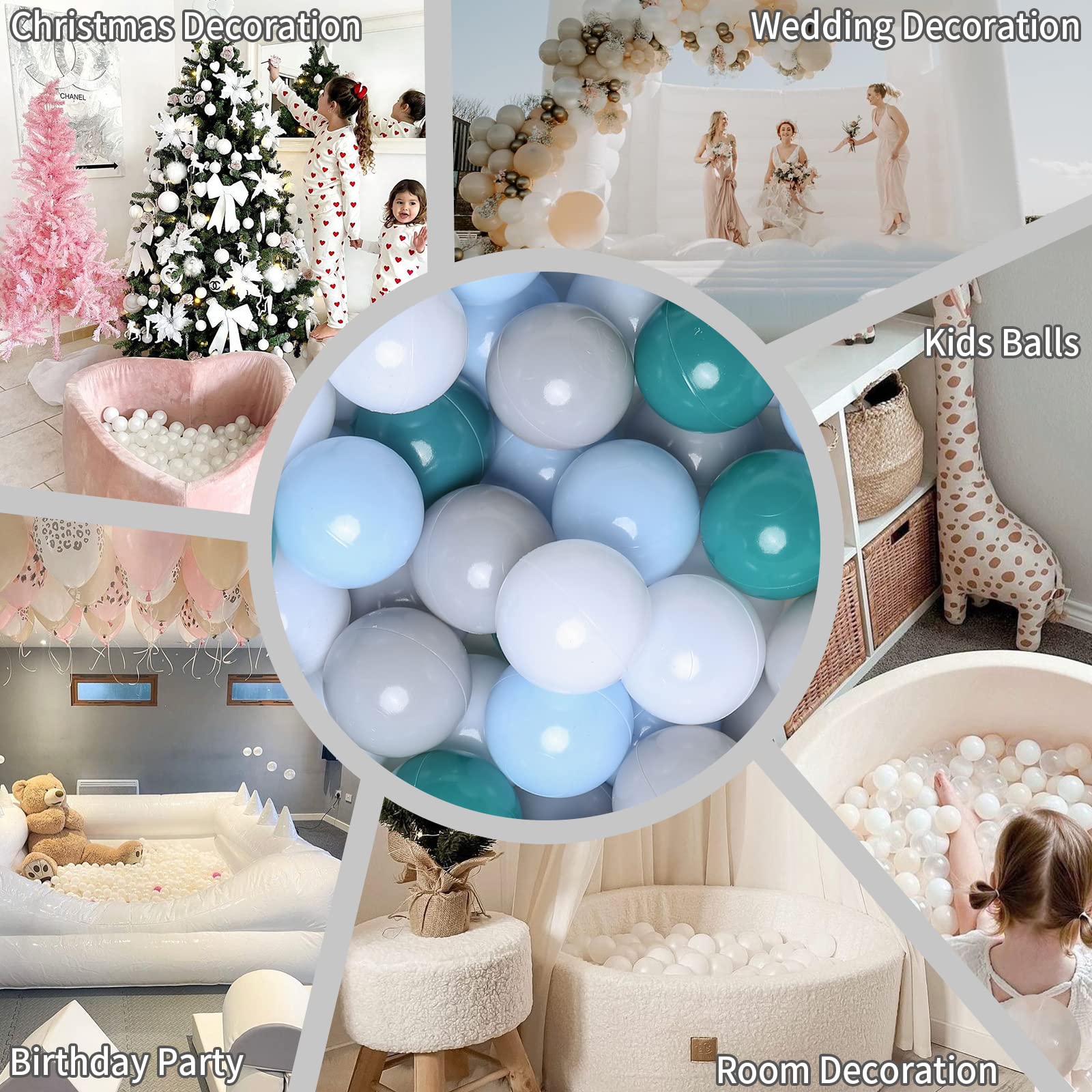 **Non-Toxic 2.2-Inch Crush Proof Play Balls for Toddlers - Pack of 50/100/200 | Phthalate-Free & BPA-Free Plastic Ball Pit Balls for Indoor Play, Sensory Play & Kids Birthday Parties**