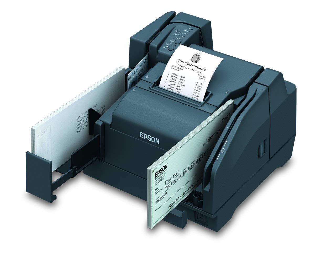 Epson TM-S9000 Multifunction Thermal Printer & Scanner - 200DPM High-Speed, USB Connectivity, 1-Pocket Design, Dark Gray (Renewed) for Retail Receipts, Shipping Labels & POS Systems