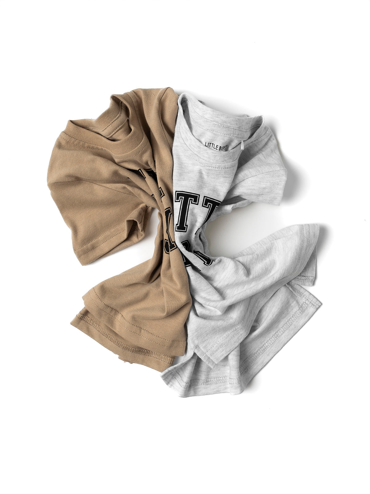 LB Collegiate Tee - Soft Cotton Vintage Style T-Shirt for Men & Women in Tan | Casual Wear, Street Fashion, and Everyday Comfort
