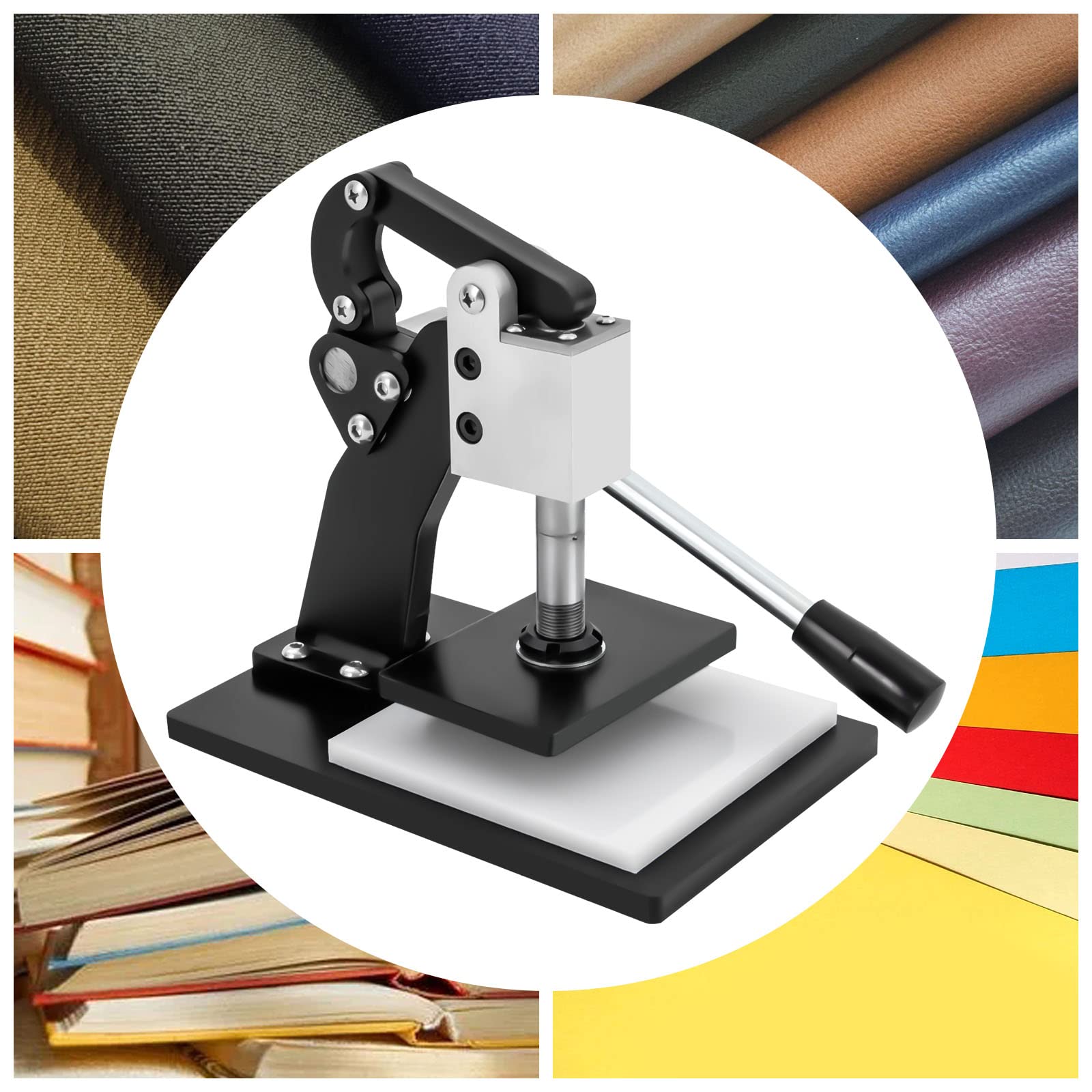Professional Manual Leather Mold Knife Hot Stamping Press Machine - DIY Leather Stamping Die Cutter for Leather, Fabric, Silicone, Rubber, Book & Paper - Perfect for Leather Crafting, Bookbinding & DIY Projects